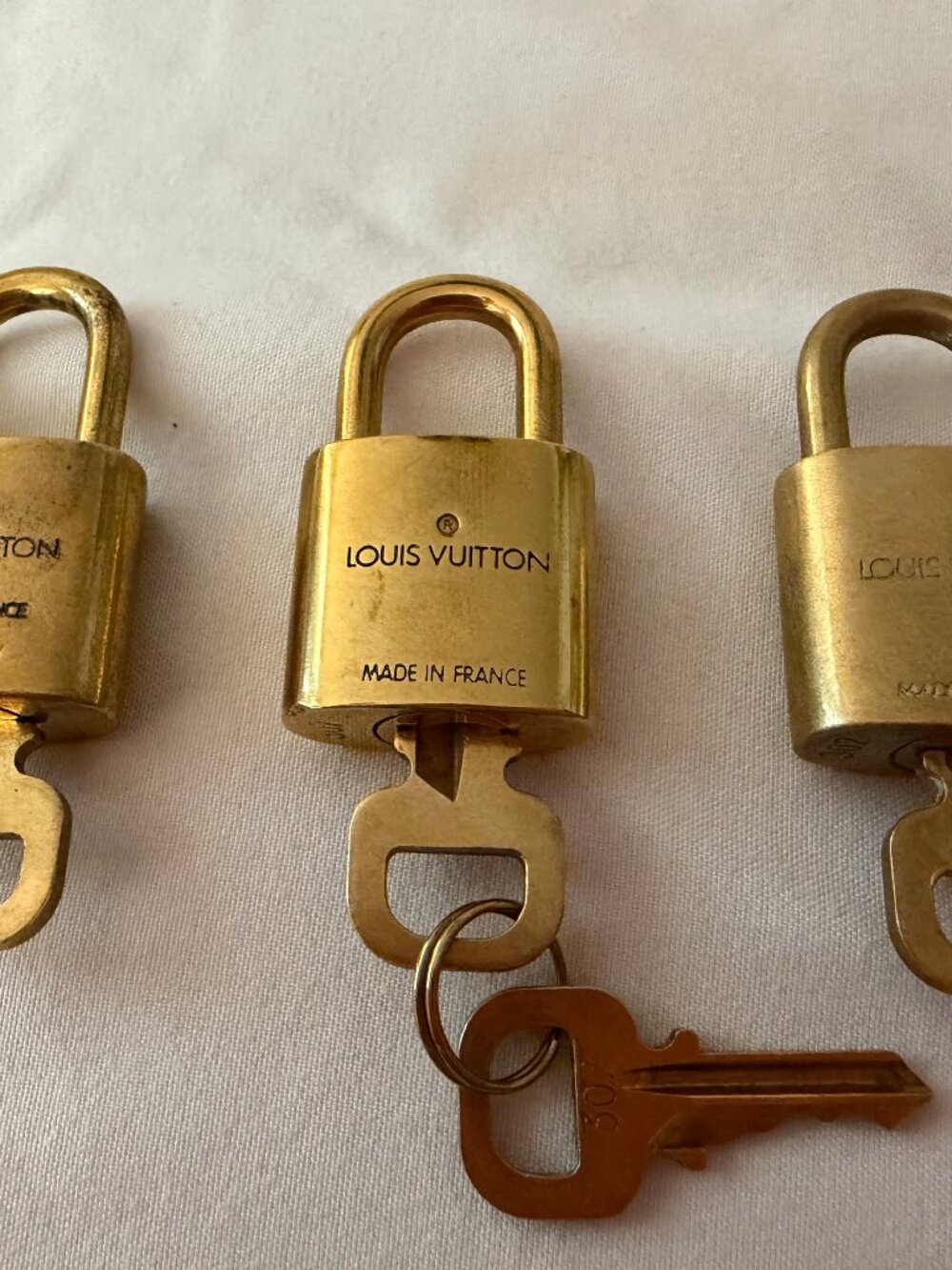 Louis Vuitton Brass Padlock with Matching Key - Set C